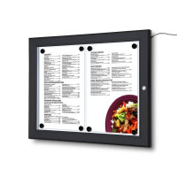 Czarna Gablota na Menu Podświetlana LED