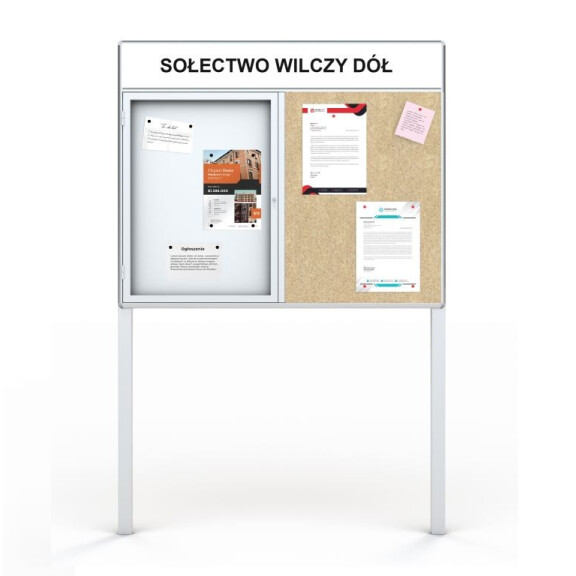 Wolnostojąca gablota dzielona