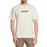 Koszulka Napapijri S-BOX SS 3 WHITECAP GRAY 2XL Beżowy