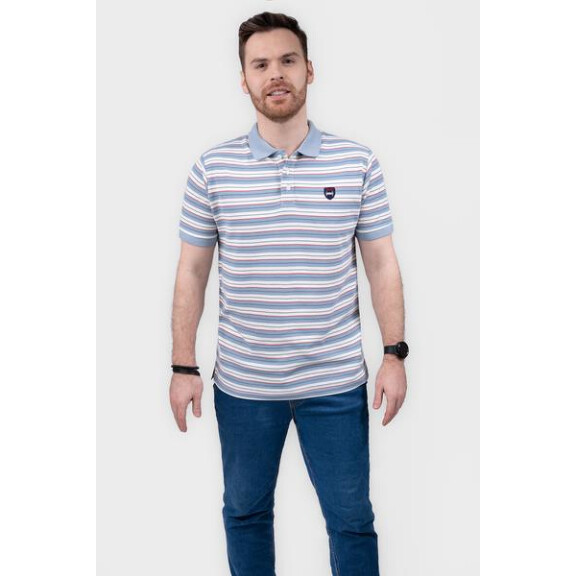 Koszulka Monotox POLO STRIPE L L Niebieski