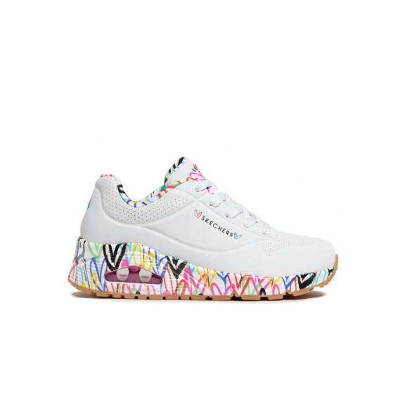 Buty damskie Skechers UNO LOVING LOVE 155506WHT Białe - Rozmiar 38