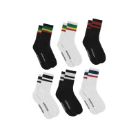 Skarpetki męskie Monotox HIGH STRIPES COLOR 6 MX11019 Białe - Rozmiar 35-38