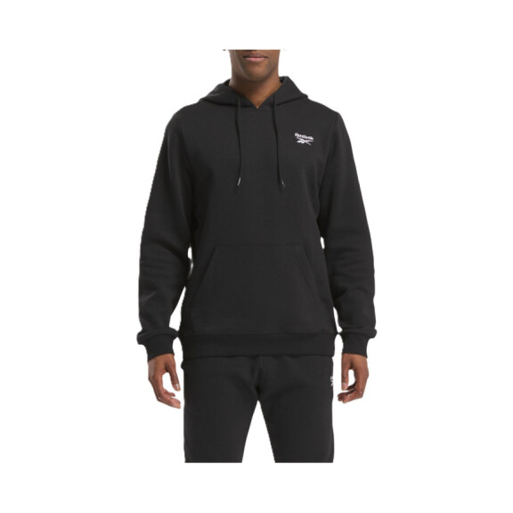 Bluza męska Reebok IDENTITY SMALL LOGO FLEECE HOODIE 100202869 Czarna - Rozmiar M