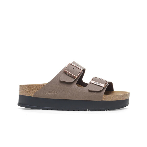 Klapki damskie Birkenstock ARIZONA FLEX PLATFORM NARROW 1027417 Brązowe - Rozmiar 41