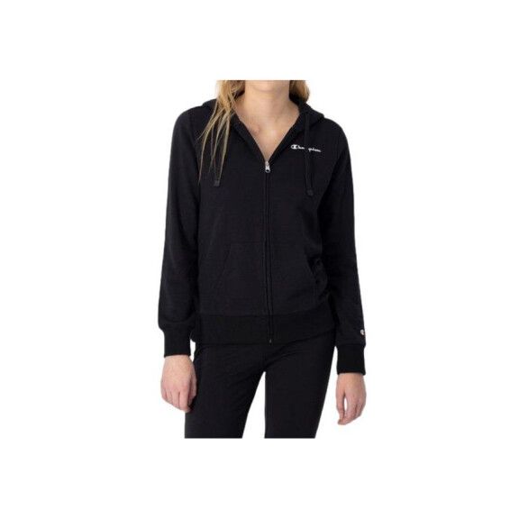 Bluza damska Champion HOODED FULL ZIP SWEATSHIRT 116090KK001 Czarna - Rozmiar M