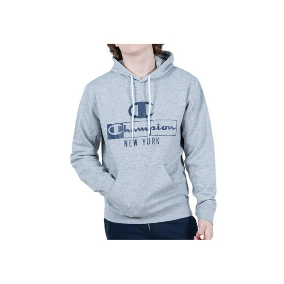 Bluza męska Champion HOODED SWEATSHIRT 217994EM006 Szara - Rozmiar M
