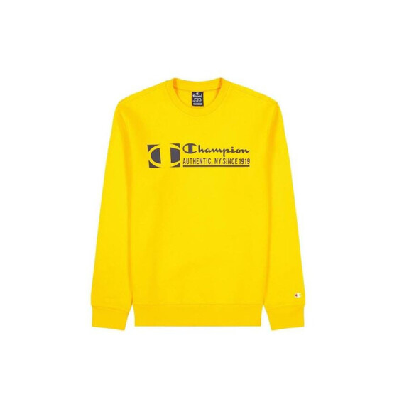 Bluza męska Champion CREWNECK SWEATSHIRT 217995YS113 Żółta - Rozmiar S