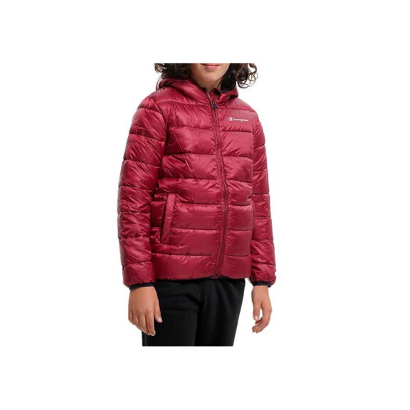Kurtka dziecięca Champion HOODED JACKET 306197RS506 Czerwona - Rozmiar 138-142
