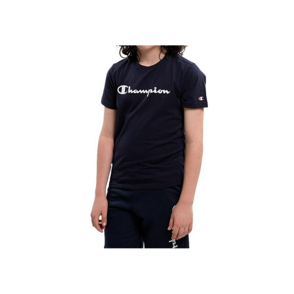 Koszulka dziecięca Champion CREWNECK T-SHIRT 306285BS501 Niebieska - Rozmiar 150-155