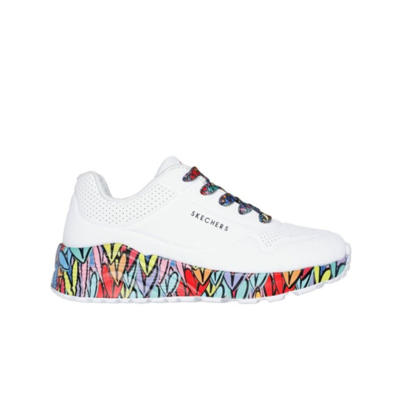 Buty dziecięce Skechers UNO LITE-SUBTLE LOVE 314088LWMLT Białe - Rozmiar 35
