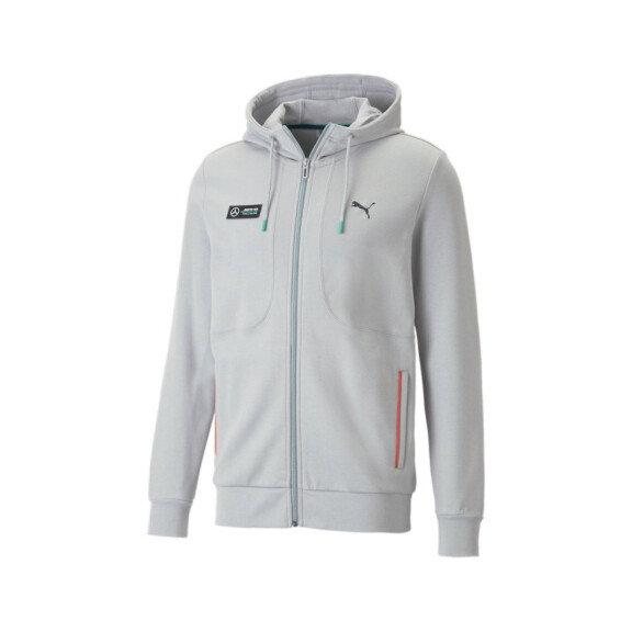 Bluza męska Puma MAPF1 HOODED SWEAT JKT 53846002 Szara - Rozmiar XL