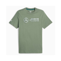 Koszulka męska Puma MAPF1 LOGO TEE 62115707 Zielona - Rozmiar S