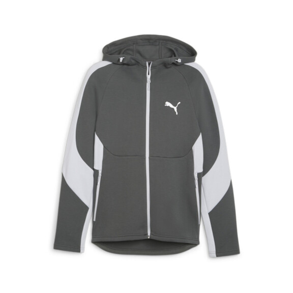 Bluza męska Puma EVOSTRIPE FULL-ZIP HOODIE 67899580 Szara - Rozmiar M