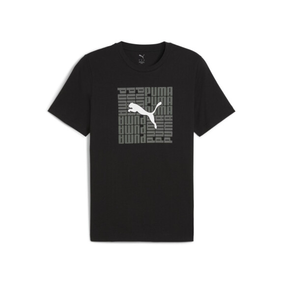 Koszulka męska Puma GRAPHIC BOX TEE 68803101 Czarna - Rozmiar M