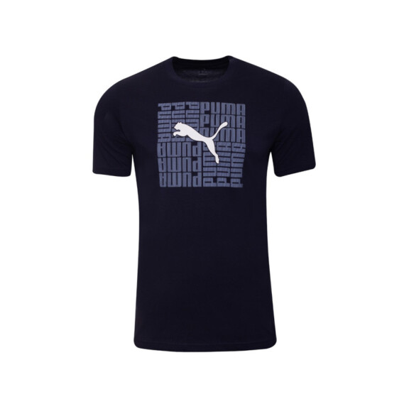 Koszulka męska Puma GRAPHIC BOX TEE 68803116 Czarna - Rozmiar M