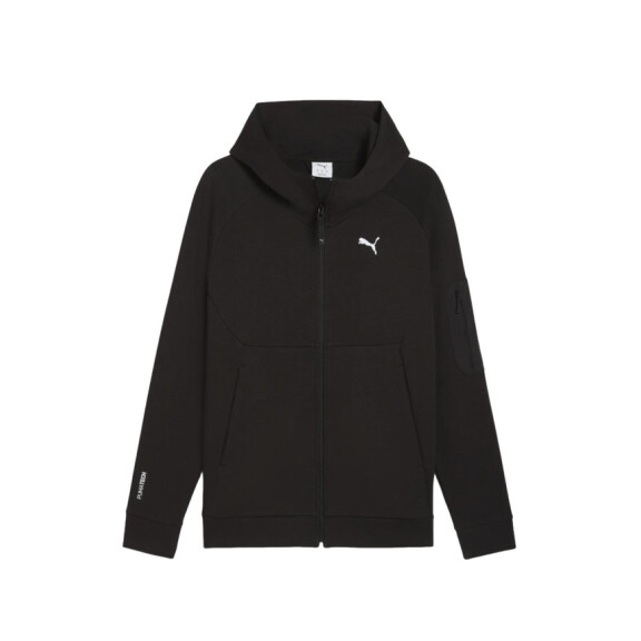 Bluza męska Puma PUMATECH FZ HOODIE 68804501 Czarna - Rozmiar L