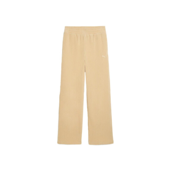 Spodnie damskie Puma ESS ELEVATED VELOUR RIB 68810883 Beżowe - Rozmiar M