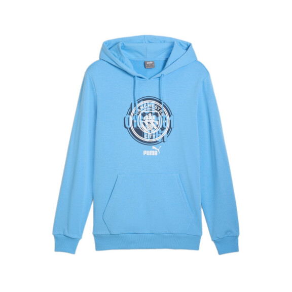 Bluza męska Puma MCFC FTBL CULTURE HOODIE 77777639 Niebieska - Rozmiar 2XL
