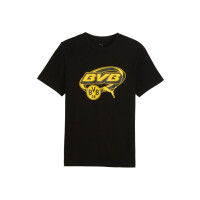 Koszulka męska Puma BVB FTBL CULTURE TEE 78257505 Czarna - Rozmiar M