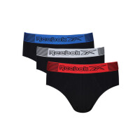 Bielizna męska Reebok BRIEF GAVINO 3P F84853PKA Czarna - Rozmiar M