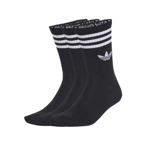 Skarpetki męskie adidas Originals 3S CREW S 3P JV7402 Czarne - Rozmiar M