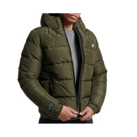 Kurtka męska Superdry HOODED SPORTS PUFFR JACKET M5011827A1IP Zielona - Rozmiar 2XL