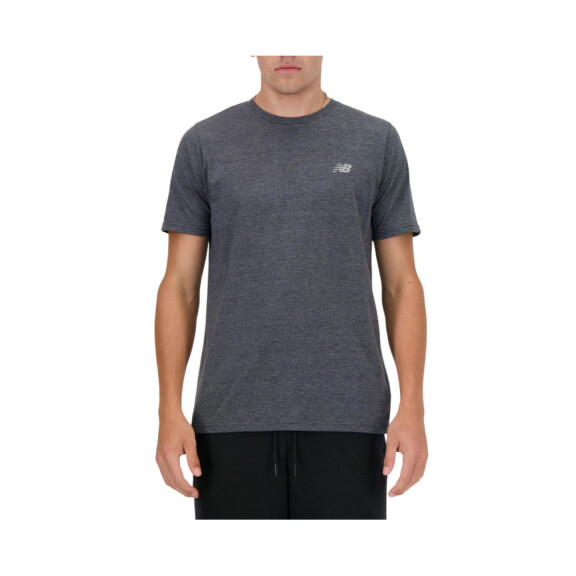 Koszulka męska New Balance SPORT ESSENTIALS HEATHERTE BKH MT41070BKH Szara - Rozmiar M