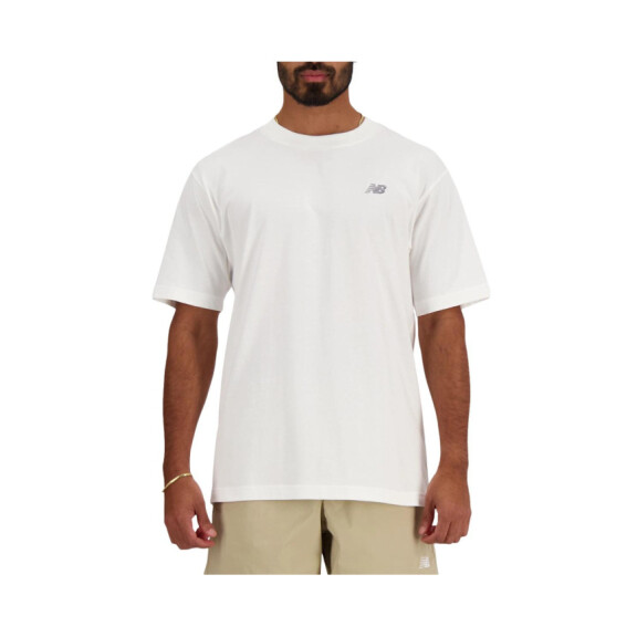 Koszulka męska New Balance S/S SMALL LOGO MT41509WT Biała - Rozmiar XL