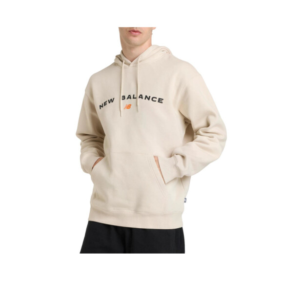 Bluza męska New Balance REIMAGINED FLEECE GRAPHIC HOO TWF MT51516TWF Beżowa - Rozmiar M