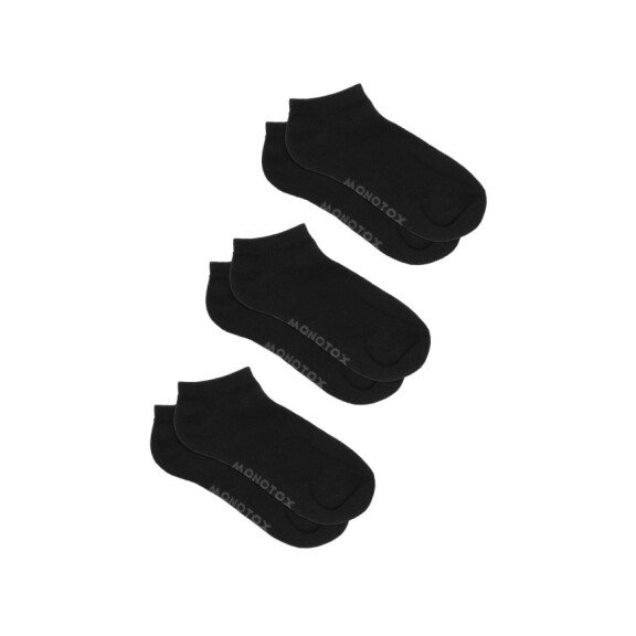 Skarpetki męskie Monotox NO-SHOW BASIC 3 MX11003 Czarne - Rozmiar 39-42