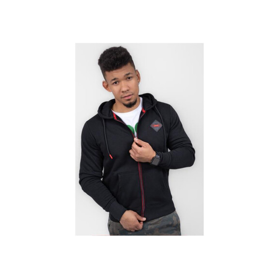 Bluza męska Monotox LOGO R ZIP BLACK MX22129 Czarna - Rozmiar S