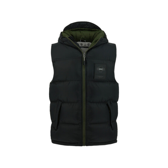 Kamizelka męska Monotox VEST PUFFER BLACK / GREEN MX23089 Czarna - Rozmiar 2XL