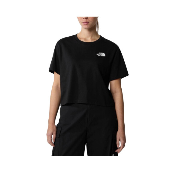 Koszulka damska The North Face W SIMPLE DOME CROPPED NF0A87U4JK3 Czarna - Rozmiar M