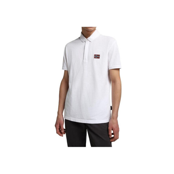 Koszulka męska Napapijri EBEA 1 NP0A4G2M002 Biała - Rozmiar 2XL