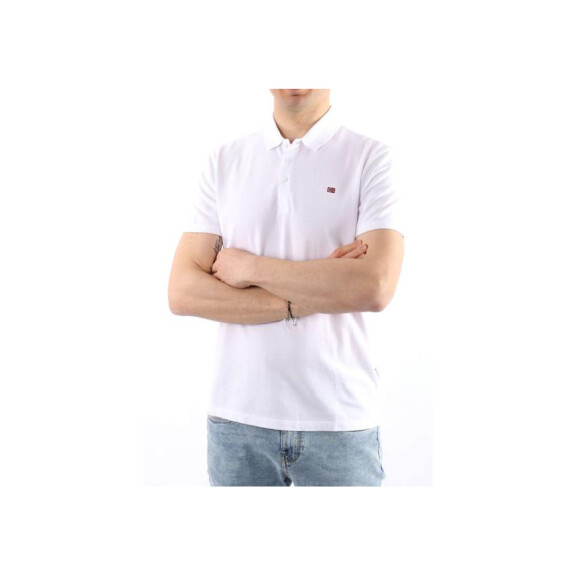 Koszulka męska Napapijri EALIS SS SUM NP0A4H8B002 Biała - Rozmiar 2XL