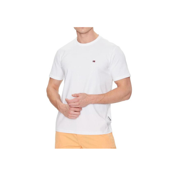 Koszulka męska Napapijri SALIS SS SUM BRIGHTWHITE NP0A4H8D002 Biała - Rozmiar XL
