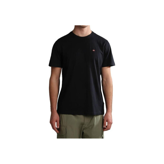 Koszulka męska Napapijri SALIS SS SUM BLACK NP0A4H8D041 Czarna - Rozmiar L