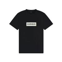 Koszulka męska Napapijri S-BOX LOGO SS NP0A4I3L041 Czarna - Rozmiar L