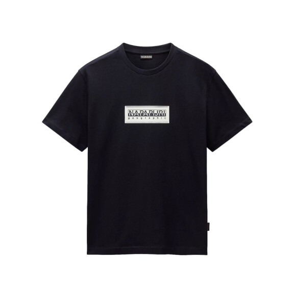 Koszulka męska Napapijri S-BOX LOGO SS NP0A4I3L176 Niebieska - Rozmiar XL