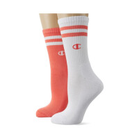 Skarpetki damskie Champion 2 PACK SHORT CREW SOCKS U14736PF014 Różowe - Rozmiar 39/42