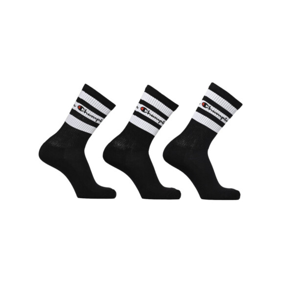 Skarpetki męskie Champion 3PK CREW SOCKS U20121KK001 Czarne - Rozmiar 43-46