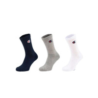 Skarpetki męskie Champion 3 PACK CREW SOCKS U24558BS517 Szare - Rozmiar 35/38