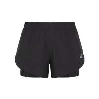Szorty damskie New Balance SPORT 2-IN-1 SHORT 3 WS51465BK Czarne - Rozmiar M
