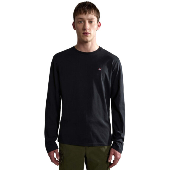 Koszulka męska Napapijri SALIS LS 1 BLACK NP0A4HN7041 Czarna - Rozmiar L