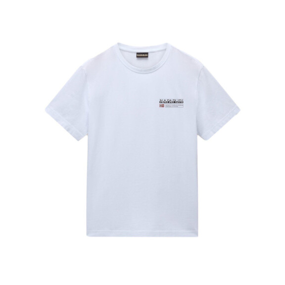 Koszulka męska Napapijri S-KASBA BRIGHTWHITE NP0A4HQQ002 Biała - Rozmiar XL