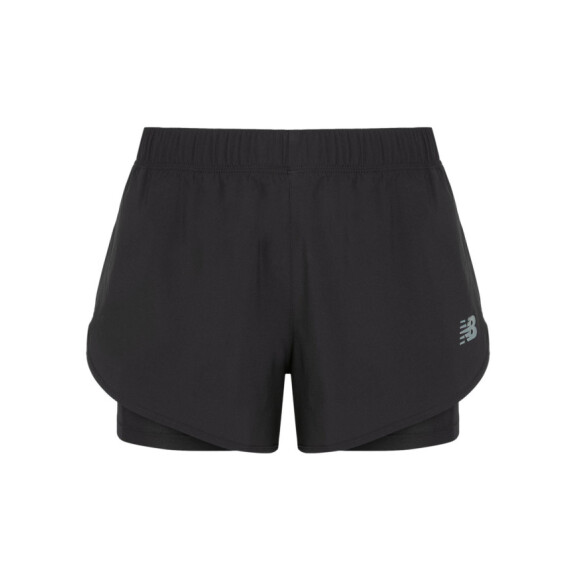 Szorty damskie New Balance SPORT 2-IN-1 SHORT 3 WS51465BK Czarne - Rozmiar S