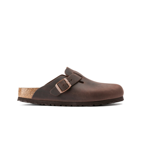Klapki damskie Birkenstock BOSTON LEOI NARROW 0860133 Brązowe - Rozmiar 41