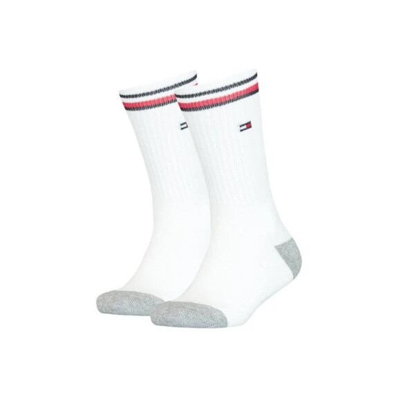 Skarpetki męskie Tommy Hilfiger TH KIDS ICONIC SPORTS SOCK 100001500300 Białe - Rozmiar 39-42