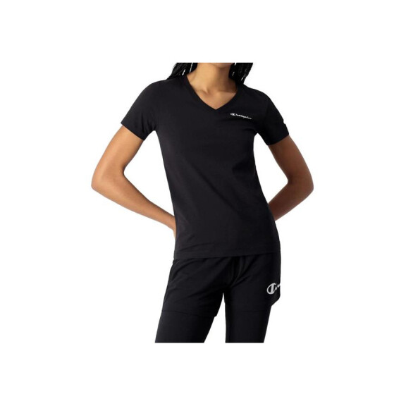 Koszulka damska Champion V-NECK T-SHIRT 114913KK001 Czarna - Rozmiar S