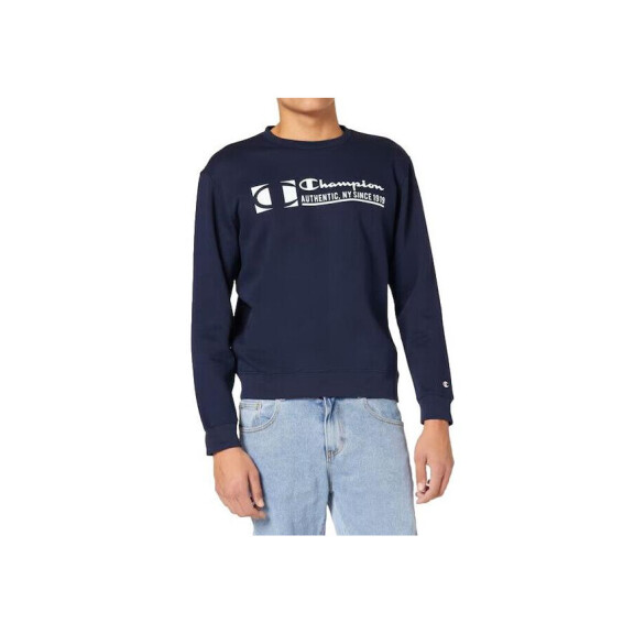 Bluza męska Champion CREWNECK SWEATSHIRT 217995BS501 Niebieska - Rozmiar L